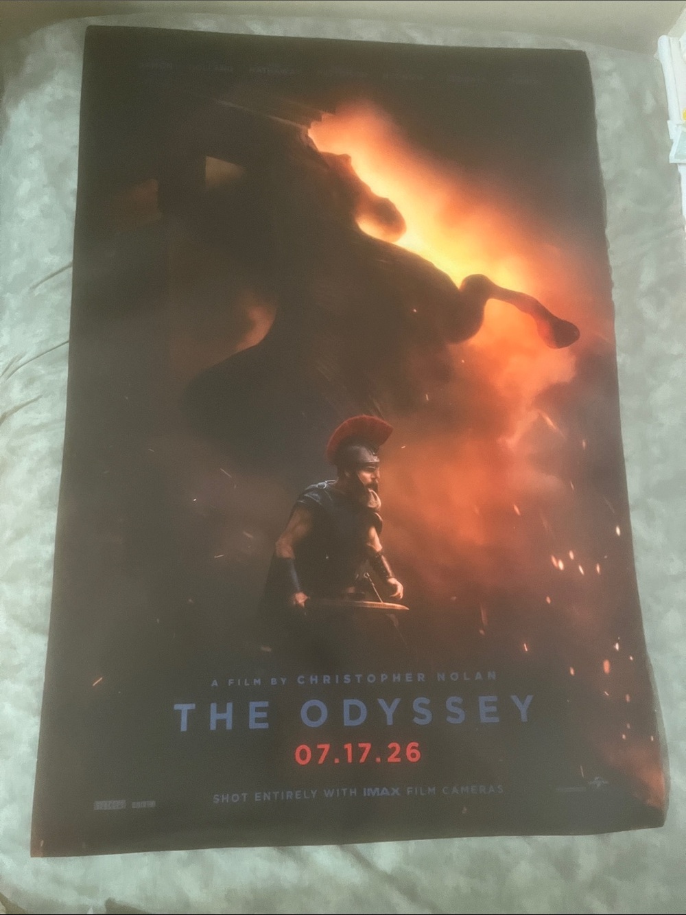 Odyssey Movie Poster 27x40 Trojan Horse in back of Matt Damon Great Double Sided